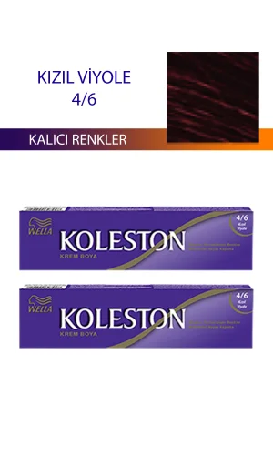 2 Adet Single Tüp Boya Saç Boyası Kızıl Viyole 4/6