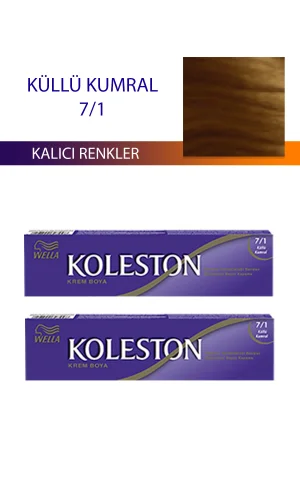 2 Adet Single Tüp Boya Saç Boyası Küllü Kumral 7/1