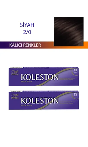 2 Adet Single Tüp Boya Saç Boyası Siyah 2/0