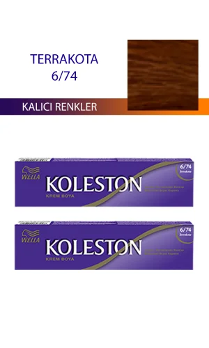 2 Adet Single Tüp Boya Saç Boyası Terrakota 6/74