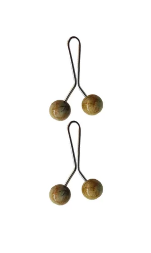 2 Adet Tesettür Eşarp ve Şal Klipsi Hardal