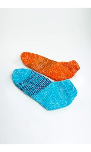 2 Çift El Örgüsü Kışlık Şık Kadın Yün Patik Set 13