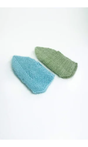 2 Çift El Örgüsü Kışlık Şık Kadın Yün Patik Set 5