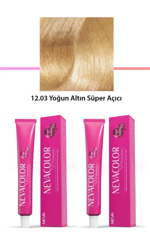 2 li Set Premium 12.03 Yoğun Altın Süper Açıcı - Kalıcı Krem Saç Boyası 2 X 50 g Tüp