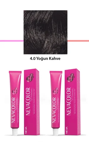 2 li Set Premium 4.0 Yoğun Kahve - Kalıcı Krem Saç Boyası 2 X 50 g Tüp