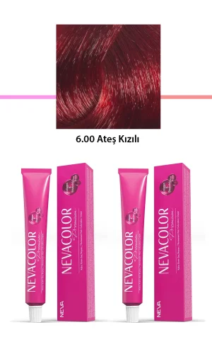 2 li Set Premium 6.00 Ateş Kızılı - Kalıcı Krem Saç Boyası 2 X 50 g Tüp