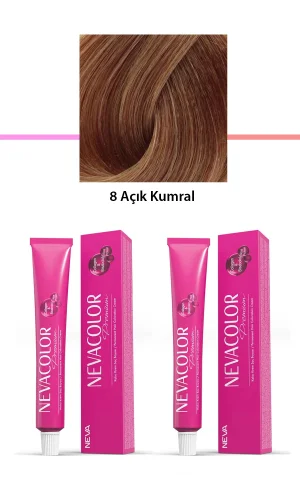 2 li Set Premium 8 Açık Kumral - Kalıcı Krem Saç Boyası 2 X 50 g Tüp