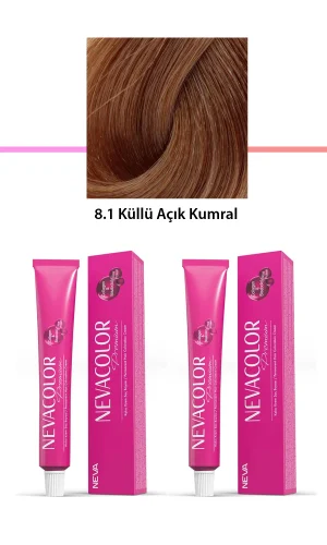 2 li Set Premium 8.1 Küllü Açık Kumral - Kalıcı Krem Saç Boyası 2 X 50 g Tüp