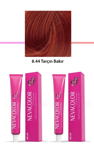 2 li Set Premium 8.44 Tarçın Bakır - Kalıcı Krem Saç Boyası 2 X 50 g Tüp