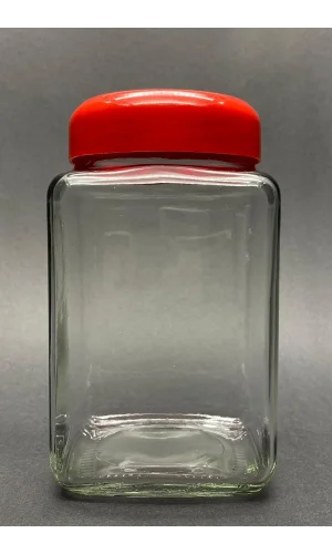 2 Lt Köşeli Cam Kavanoz Royaleks-12623