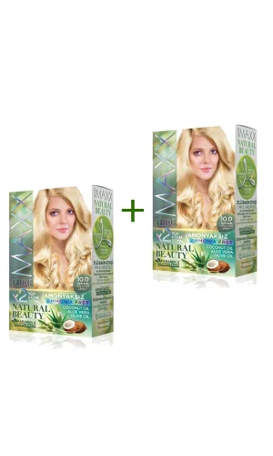 2 Paket Natural Beauty Amonyaksız Saç Boyası 10.0 Açık Sarı