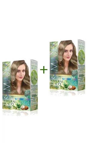 2 Paket Natural Beauty Amonyaksız Saç Boyası 8.1 Küllü Açık Kumral