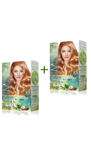2 Paket Natural Beauty Amonyaksız Saç Boyası 8.73 Altın Karamel