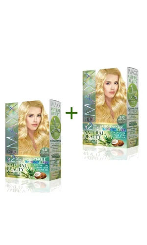 2 Paket Natural Beauty Amonyaksız Saç Boyası 9.0 Doğal Sarı