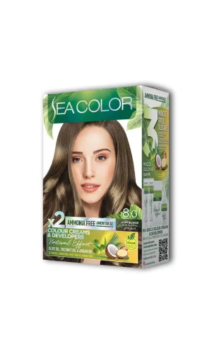 2 Tüp Krem Saç Boyası Seti Açık Kumral No:8.0