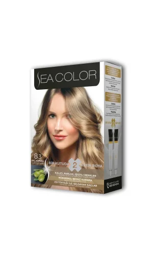 2 Tüp Krem Saç Boyası Seti Bal Köpüğü No:8.3