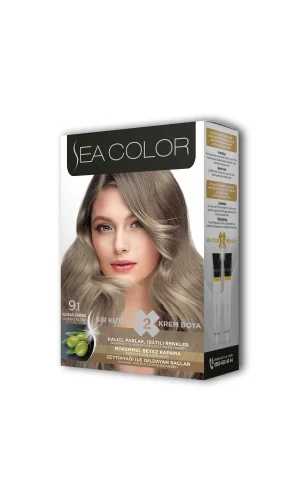 2 Tüp Krem Saç Boyası Seti Elmas Sarısı No:9.1