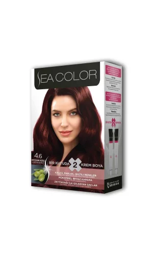 2 Tüp Krem Saç Boyası Seti Kestane Kızılı No:4.6