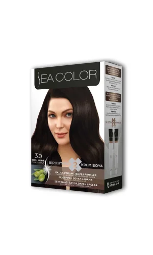 2 Tüp Krem Saç Boyası Seti Koyu Kahve No:3.0