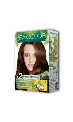 2 Tüp Krem Saç Boyası Seti Koyu Karamel No:7.7