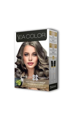 2 Tüp Krem Saç Boyası Seti Küllü Açık Kumral No:8.1