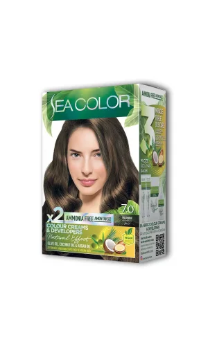 2 Tüp Krem Saç Boyası Seti Kumral No:7.0