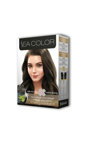 2 Tüp Krem Saç Boyası Seti Yoğun Koyu Küllü Kumral No:6.11