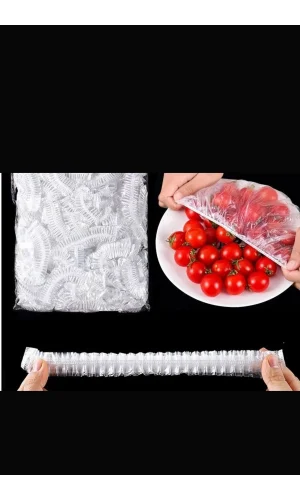 200 Adet Tazelik Koruyucu Tabak Tencere Gıda Bonesi  Çok Amaçlı Pratik Kapak Tencere Bonesi