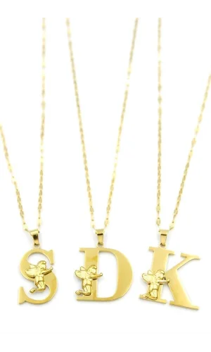 24lü Harf Kolye - Altın