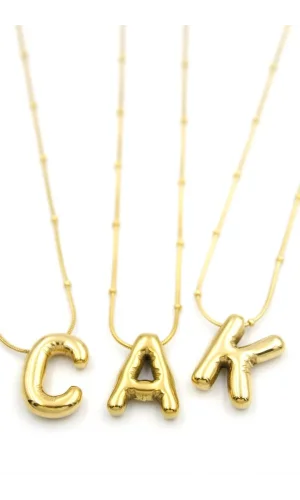 24lü Harf Kolye Seti - Altın