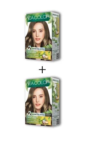 2X2 Tüp Krem Saç Boyası Seti Açık Kumral No:8.0