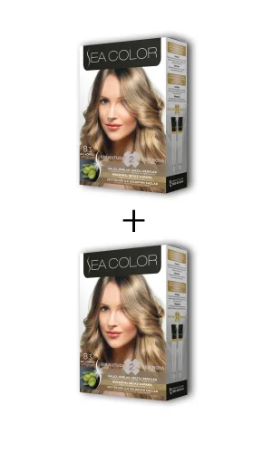 2X2 Tüp Krem Saç Boyası Seti Bal Köpüğü No:8.3