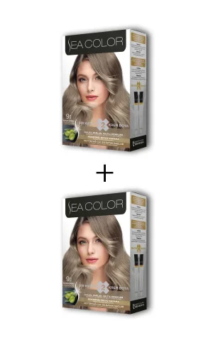 2X2 Tüp Krem Saç Boyası Seti Elmas Sarısı No:9.1