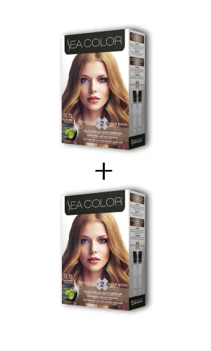 2X2 Tüp Krem Saç Boyası Seti Karamel No:8.73