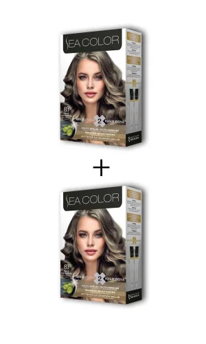 2X2 Tüp Krem Saç Boyası Seti Küllü Açık Kumral No:8.1