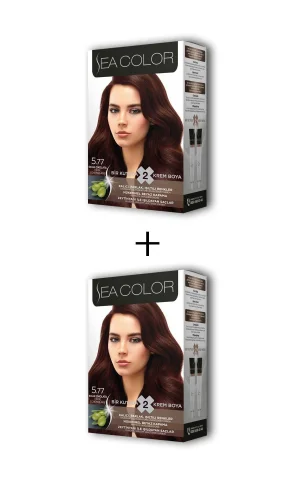 2X2 Tüp Krem Saç Boyası Seti Sıcak Çikolata No:5.77