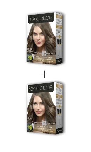 2X2 Tüp Krem Saç Boyası Seti Yoğun Açık Kumral No:8.00