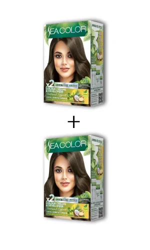 2X2 Tüp Krem Saç Boyası Seti Yoğun Küllü Kumral No:7.11