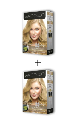 2X2 Tüp Krem Saç Boyası Seti Yoğun Sarı No:9.00