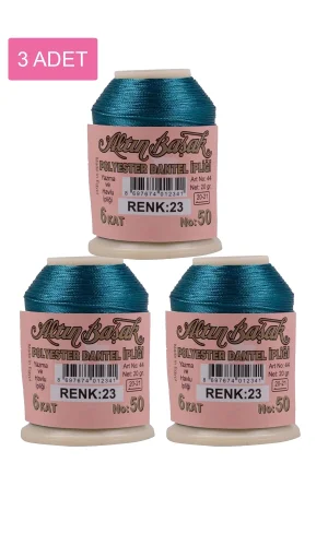 3 Adet Altınbaşak Oya ve Dantel İpi 20 gr - Royaleks - No: 023