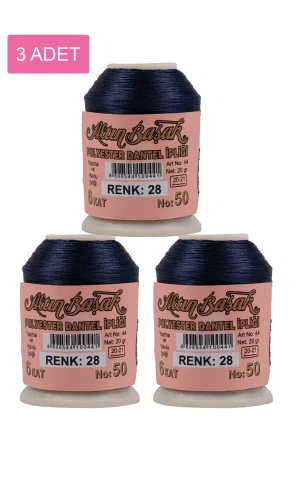 3 Adet Altınbaşak Oya ve Dantel İpi 20 gr - Royaleks - No: 028