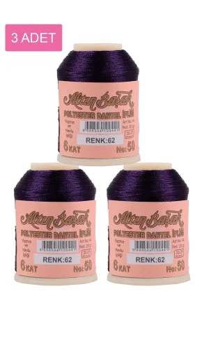 3 Adet Altınbaşak Oya ve Dantel İpi 20 gr - Royaleks - No: 062