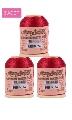 3 Adet Altınbaşak Oya ve Dantel İpi 20 gr - Royaleks - No: 074