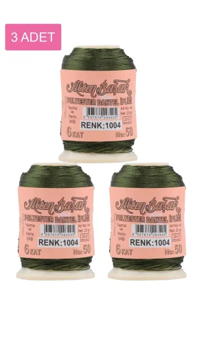 3 Adet Altınbaşak Oya ve Dantel İpi 20 gr - Royaleks - No: 1004