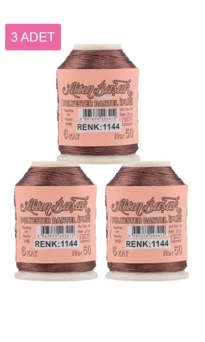 3 Adet Altınbaşak Oya ve Dantel İpi 20 gr - Royaleks - No: 1144