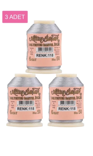 3 Adet Altınbaşak Oya ve Dantel İpi 20 gr - Royaleks - No: 118