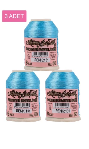 3 Adet Altınbaşak Oya ve Dantel İpi 20 gr - Royaleks - No: 131