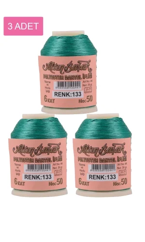 3 Adet Altınbaşak Oya ve Dantel İpi 20 gr - Royaleks - No: 133