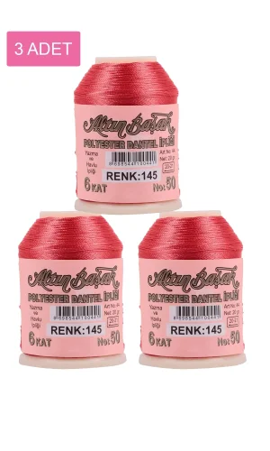 3 Adet Altınbaşak Oya ve Dantel İpi 20 gr - Royaleks - No: 145