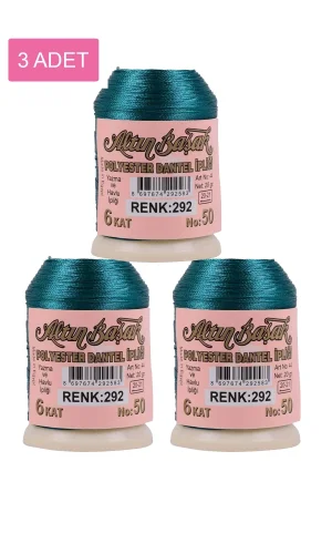 3 Adet Altınbaşak Oya ve Dantel İpi 20 gr - Royaleks - No: 292